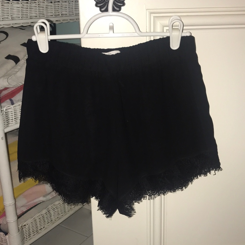 Black lace shorts